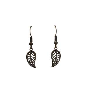 Autumn Bliss: Filagree Leaf Charm Earrings