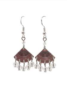 Antique Fan 5 Bead Drop Earring