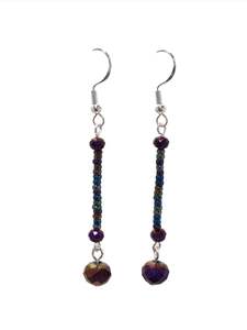 Winter Wonders: Rondelle Seed Bead Drop Earring