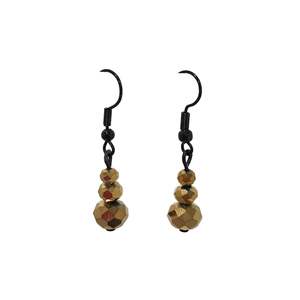 Bead Trio Rondelle Drop Earrings