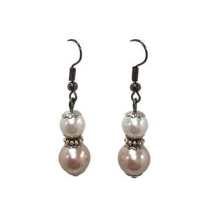 Antique Pearl 2 Tone Bead Earring