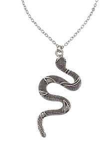 Shimmering Silver: Silver Snake Pendant Chain