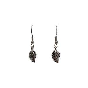 Shimmering Silver: Petit Antique Silver Leaf Earrings