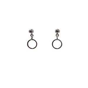 Shimmering Silver: Petit Silver Ring Drop Earrings