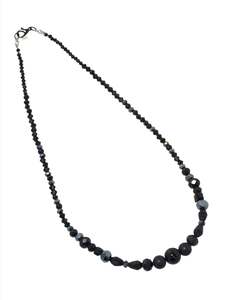 Black Glass Bead Necklace