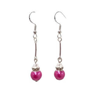 Petite Long Bead Duo Drop Earrings