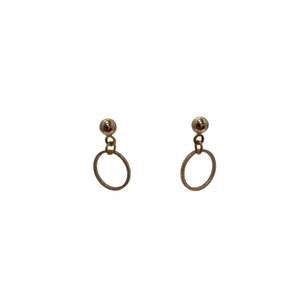 Gold Ring Drop Earrings