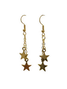 Double Star Chain Drop Earrings