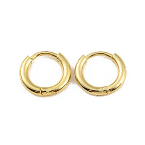 18K Gold Stainless Steel Huggie Hoop Earrings