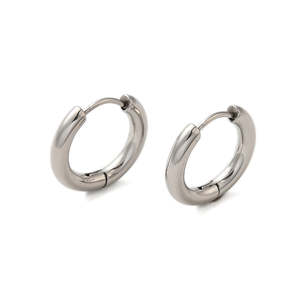 Stainless Steel Huggie Hoop Earrings