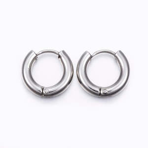 Stainless Steel Huggie Hoop Earrings