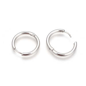 Stainless Steel Huggie Hoop Earrings