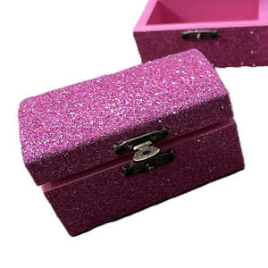 Pink Glitter Chest Jewellery Box