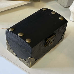 Jewellery Boxes: Black Studded Jewellery Box – Antique Filigree Detail