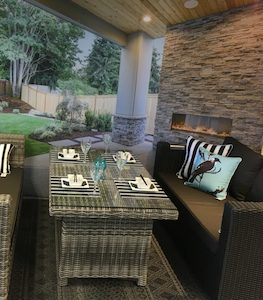 Low Rattan Dining Table 1.5m