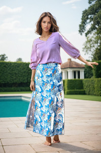 Skirt: Allegra Maxi Skirt - Linen