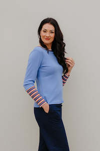 Alma Merino Top - Blue