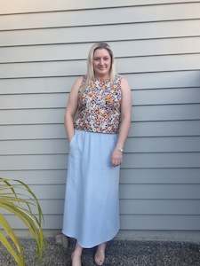 Tops: Jenny Top - Orange Floral