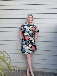 Evelyn Dress - Black Floral