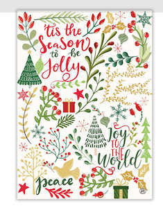 Tea Towel: Michel Design Works Joy To The World Christmas Tea Towel