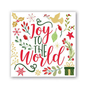 Dining: Michel Design Works Joy To The World Christmas Cocktail Napkins