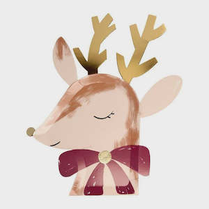 Meri Meri: Meri Meri - Reindeer with Bow Plates