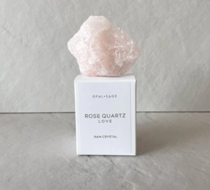 Opal Sage: Rose Quartz - Raw Boxed Crystal
