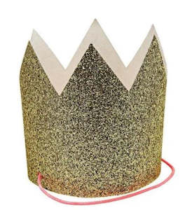 Baby Accessories: Meri Meri - Mini Gold Glitter Crown
