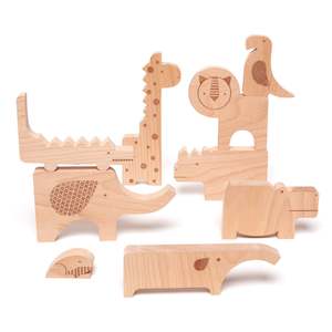 Games Puzzles: Safari Jungle Wooden Puzzle + Play