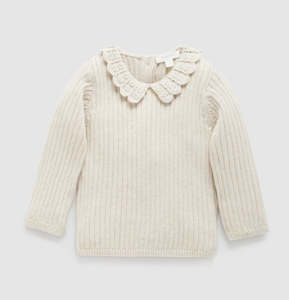 Pure Baby: Purebaby Scalloped Collar Jumper