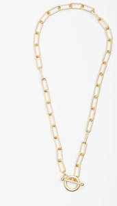 Accessories: Lavinia Fob Necklace Gold
