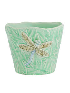 Living: Bordallo Pinheiro - Garden of Insects Vase- Dragonfly