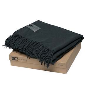 Living: Charcoal Merino Blanket