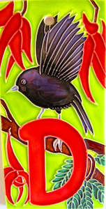 Living: Wildside Gifts - Ceramic House Letter Tile (D)