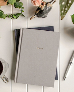 Stationery Books: Write. Lined Journal. Grey