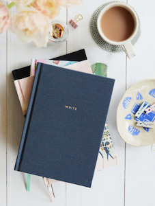 Stationery Books: Write. Lined Journal. Blue