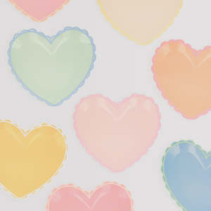 Meri Meri: Pastel Heart Plates - Small