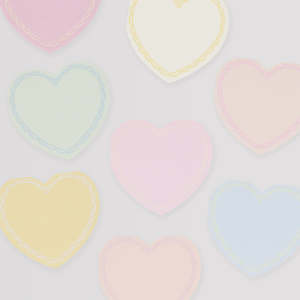 Meri Meri: Pastel Heart Napkins - Small