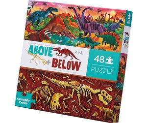 Crocodile Creek 48pc Puzzle - Above and Below Dinosaur World