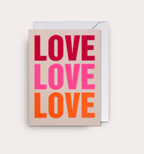 Lagom Design: Love Love Love Mini Card
