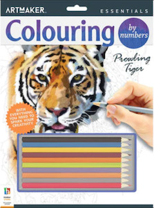 Art Maker Essentials Colour By Number: Tiger