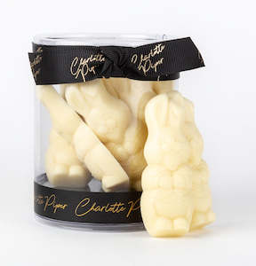 Charlotte Piper Standing Easter Bunny - White Chocolate