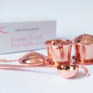 Libertine Tea: Loose Leaf Tea Infuser Rose Gold Set