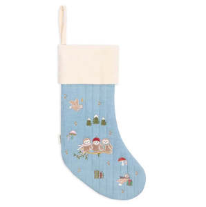 A: Avery Row Christmas Stocking - Owlet