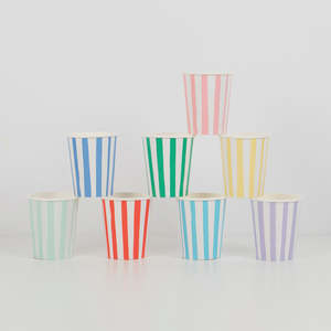 Meri Meri: Mixed Stripe Cups