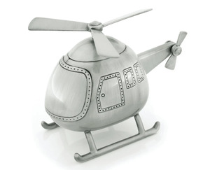 Pewter Helicopter Money Box