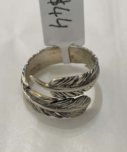 Silver Wrap Feather Ring
