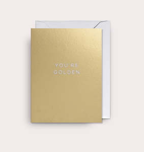 Lagom Design: You’re Golden Metallic Mini Card