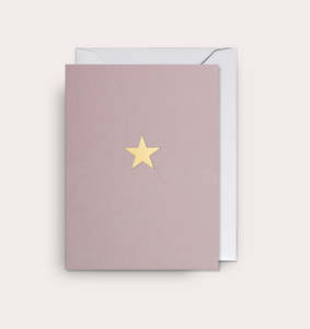 Gold Star Pink Mini Card