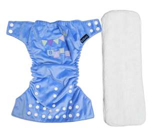Nappies Wetbags: BeBops Reusable cloth Nappy SkyBlue BABY